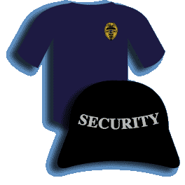 security hat and shirt
