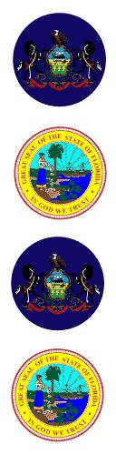 state seals Pa and Fl